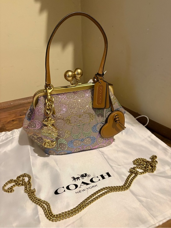 Coach Handbags - Coach Candy Crystal Kisslock 16 Top-Handle Bag includes Coach Candy Charm
